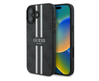 Etui / obudowa na smartfona Guess 4G Printed Stripes do iPhone 16 Plus czarny